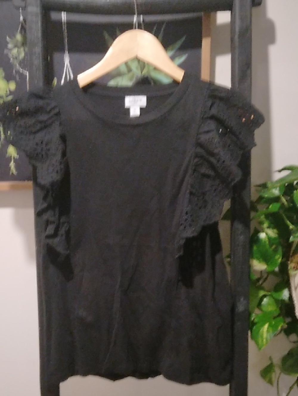 Women's Re-Imagined By J.Crew Eyelet Ruffle Sleeve Tee
